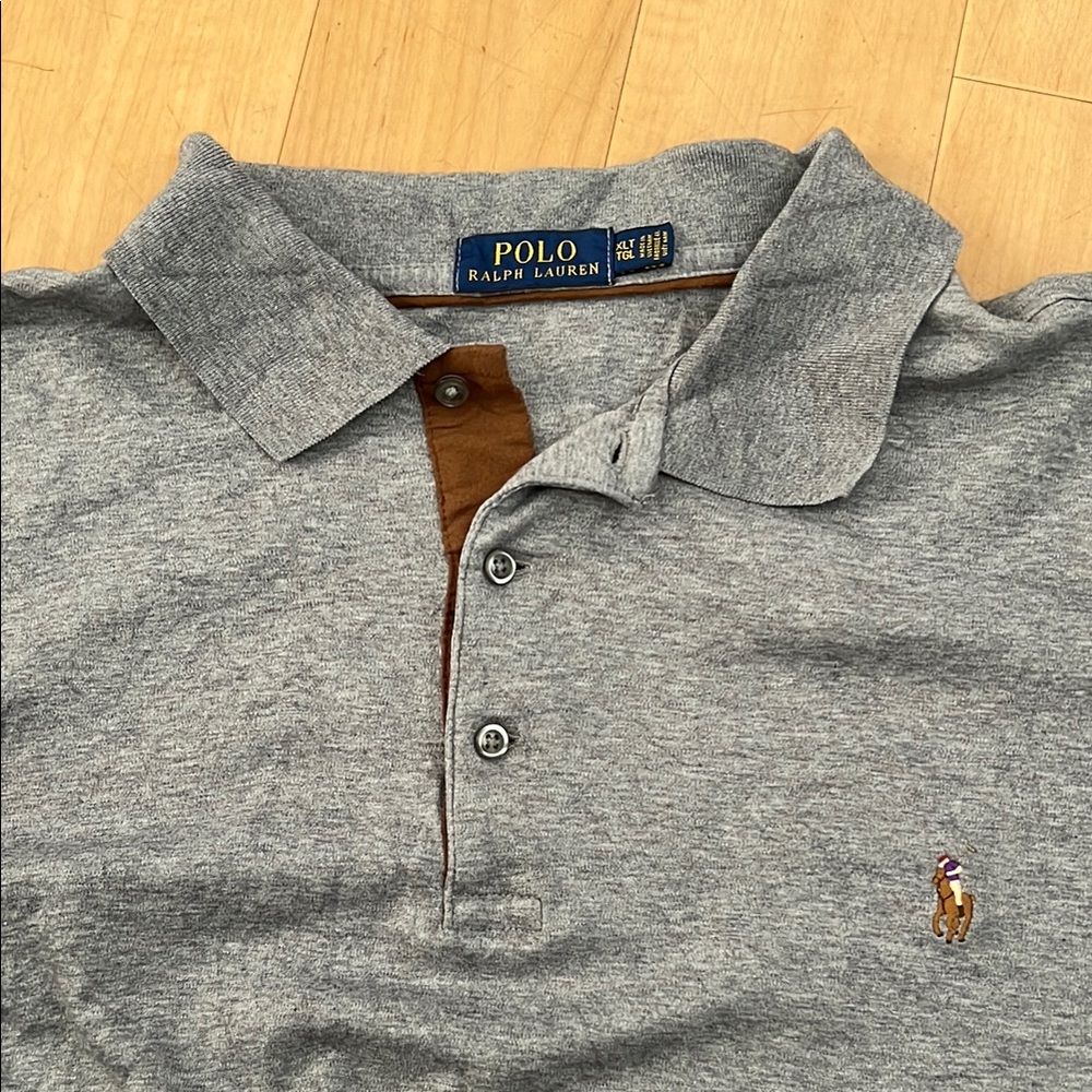 Polo by Ralph Lauren Gray Polo long sleeve Shirt Classic - Picture 3 of 11